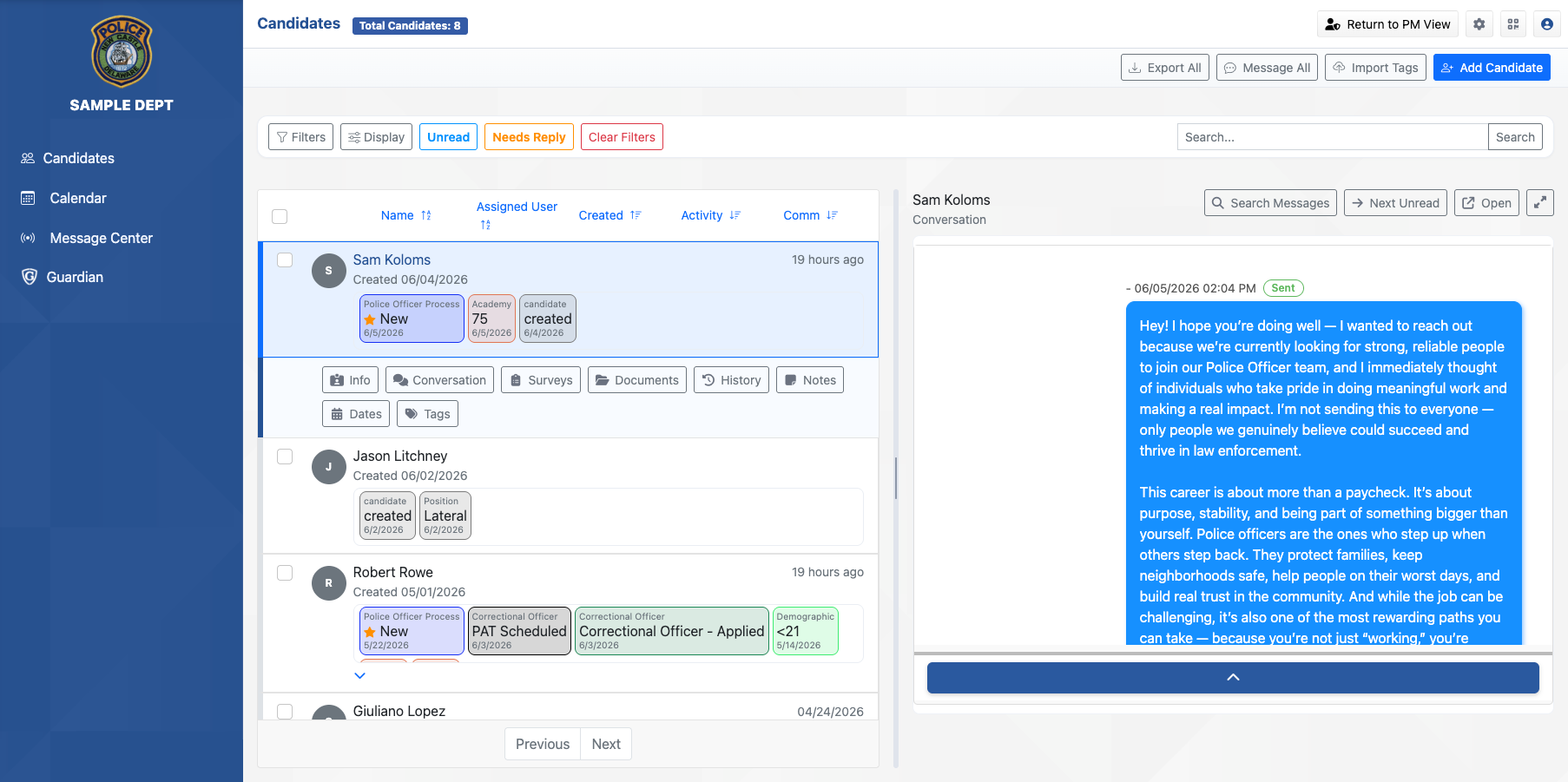 All-Star Recruiter Candidate CRM